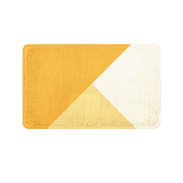 Tri Yellow Color Super Soft Door Mat