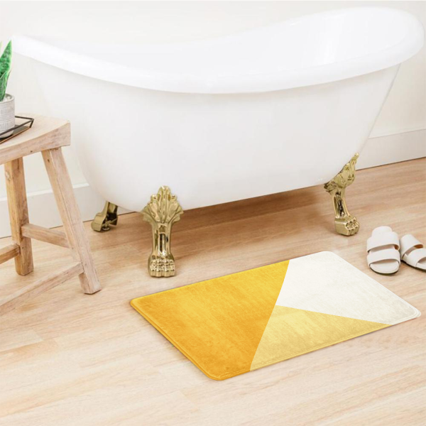 Tri Yellow Color Super Soft Door Mat - Image 3