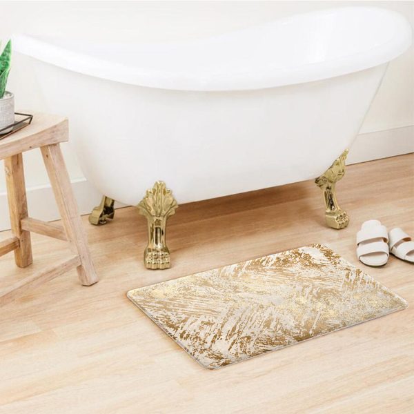 Copper Gold Abstract Pattern Soft Door Mat - Image 3