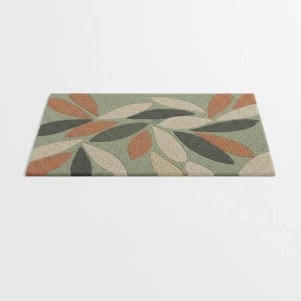 Botanical Autumn Leaf Entryway Mat