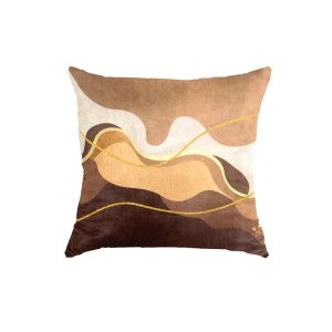 Beige Brown Soft Wavy Cushion