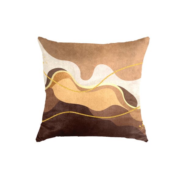 Beige Brown Soft Wavy Cushion