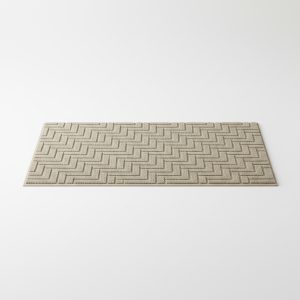 Modern Herringbone Textured Indoor Mat