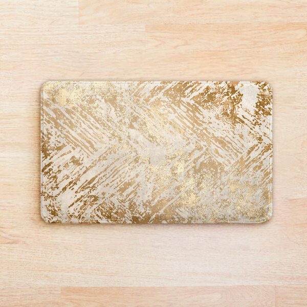 Copper Gold Abstract Pattern Soft Door Mat - Image 2